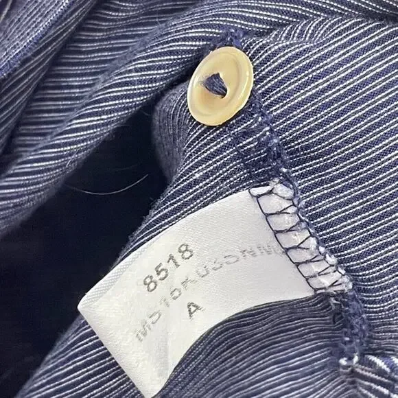 Peter Millar Shirt Mens Extra Large Blue Striped Polo Golf Crown Preppy Casual - Picture 6 of 9